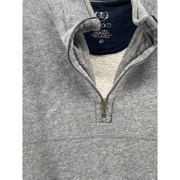 IZOD Men's Charcoal Gray Half Zip Stand Collar Long Sleeve Sweater SZ M - Picture 4 of 13